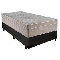 Cama Box Suede Solteiro + Colchão SerenePrime Molas Ensacadas 88x188x65 Preto Cama Box Suede Solteiro + Colchão SerenePrime Molas Ensacadas 88x188x65 Preto