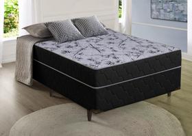 Cama box Suiça Casal Molas ensacadas 138x188x60 Preto Cama box Suiça Casal Molas ensacadas 138x188x60 Preto