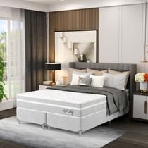 Cama Box Super King Mola Ensacada 193CMX61CMX203CM Soft New Montreal Cinza