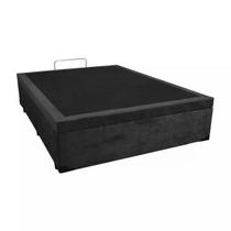 Cama Box Top Baú Casal Preto Suede Cama Box Top Baú Casal Preto Suede