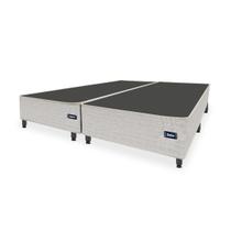 Cama Box Universal CASAL PADRÃO BIPARTIDO Evolution Tecido Jacquard Cinza - 138x188