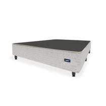 Cama Box Universal CASAL PADRÃO Evolution Tecido Jacquard Cinza - 138x188