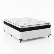 Cama Box Viúva 128 Sintético Branco com Colchão Espuma D33 One Face 57X128X188 Cama Box Viúva 128 Sintético Branco com Colchão Espuma D33 One Face 57X128X188