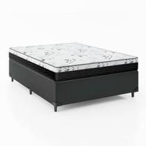 Cama Box Viúva 128 Sintético Preto com Colchão Espuma D33 One Face 57X128X188 Cama Box Viúva 128 Sintético Preto com Colchão Espuma D33 One Face 57X128X188