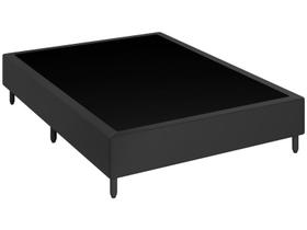 Cama Box Viúva 128 Tecido Sintético Preto com Colchão Lisboa Espuma D28 Preto - Bello Box Cama Box Viúva 128 Tecido Sintético Preto com Colchão Lisboa Espuma D28 Preto - Bello Box