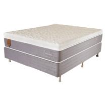 Cama Box Viúva (Box + Colchão) 128x188x69 Esmeralda Prorelax Molas Ensacadas Pillow In Turn Free - Cinza