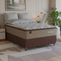 Cama Box Viúva + Colchão Comfort Class Pillow Top 128x188 Bege/suede Marrom Cama Box Viúva + Colchão Comfort Class Pillow Top 128x188 Bege/suede Marrom
