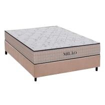Cama Box Viúva: Colchão Espuma D33 Orthoflex Milão + Base CRC Suede Clean (128x188)