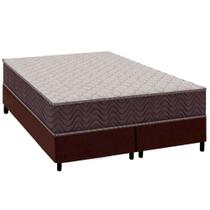 Cama Box Viúva: Colchão Espuma Ortobom D28/EP Anatômico Airtech 60 + Base CRC Courano Brown(128x188x18)