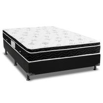 Cama Box Viúva: Colchão Molas Ortobom Nanolastic Physical Spring + Base CRC Courano Black(128x188) Cama Box Viúva: Colchão Molas Ortobom Nanolastic Physical Spring + Base CRC Courano Black(128x188)