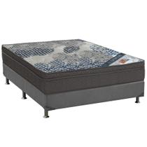 Cama Box Viúva: Colchão Molas SuperPocket Ensacadas Ortobom ISO Firme + Base CRC Suede Gray (128x188)