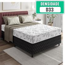 Cama Box Viúva Molas Ensacadas Espuma D33 Conjugada Ultra Confort 128x188x50cm Vstore - V-STORE