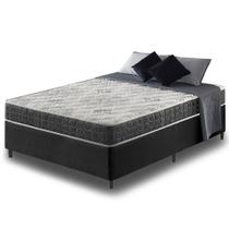 Cama Box Viúva Preto + Colchão San Francisco Ortopédico Espuma D33 128x188x54cm