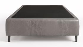 Cama Box Viuva Sintetico Cinza 128x188x35 - FA Elegante Cama Box Viuva Sintetico Cinza 128x188x35 - FA Elegante