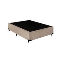 Cama Box Viúva Suede Homequeen Bege Estrutura em Madeira com Pés Homequeen Cama Box Viúva Suede Homequeen Bege Estrutura em Madeira com Pés Homequeen