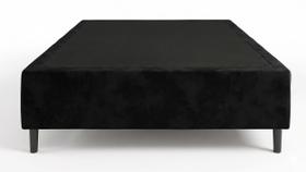 Cama Box Viuva Suede Preto 128x188x35 - FA Elegante Cama Box Viuva Suede Preto 128x188x35 - FA Elegante