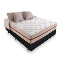 Cama Box Viúva Tecido Sintético Preto com Colchão Pillow Angel - Bello Box - Molas Ensacadas 62x128x188