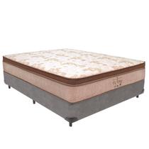 Cama Box Viúvo Cinza Colchão Victory Molas V-Tech V-Tech