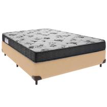 Cama Box Viúvo e Colchão ISO 100 D33 Ortobom Bege