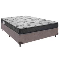 Cama Box Viúvo e Colchão ISO 100 D33 Ortobom Cinza