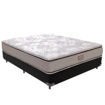 Cama Box Viúvo Preto e Colchão Four Season Molas V-Tech