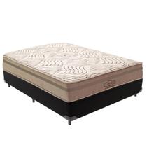 Cama Box Viúvo Preto e Colchão Los Angeles Molas V-Tech