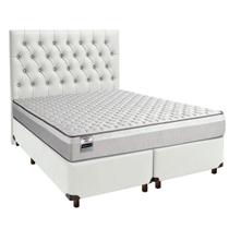 Cama + Branco e Colchão Molas Ensacadas King - Hanover Inducol