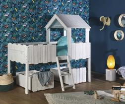 Cama Cabana Zaz com Kit 2 Gavetas Madeira Maciça Infantil