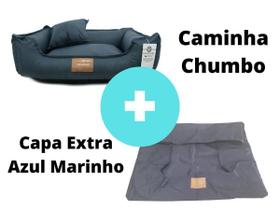 Cama Cachorro + Capa Extra 60X50 - Chumbo/ Chumbo - Cochilo Pet