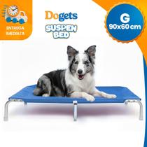 Cama Cachorro Grande Suspensa Caminha Pet Lavável Resistente Tamanho G Azul Dogets Suspen Bed