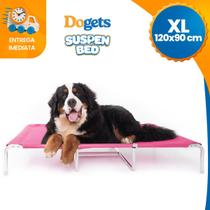 Cama Cachorro Grande Suspensa Caminha Pet Lavável Resistente Tamanho XL Rosa Dogets Suspen Bed