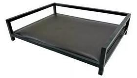 Cama Cachorros Grandes Tamanho 69x54cm Suspensa Resistente Cor Estofado Preto