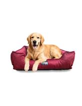 Cama Cães Tamanho XG 95x75cm em Veludo Suede TERRACOTA Confortável Caminha Lavável com Zíper para Pets de Porte Grande Fundo Impermeável Cochilo Pet