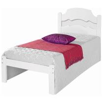 Cama Cambel Solteiro Iris Branco Preto