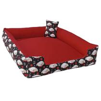 cama caminha cachorro grande cama retangular pet medio ou grande até 28kg medidas externas 70x80cm lavável com ziper