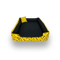 cama caminha cachorro grande cama retangular pet medio ou grande até 28kg medidas externas 70x80cm lavável com ziper