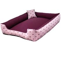 cama caminha cachorro grande cama retangular pet medio ou grande até 28kg medidas externas 70x80cm lavável com ziper - gv enxovais