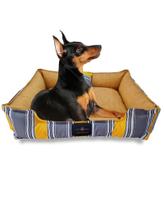 Cama Caminha Conforto e Luxo Tamanho P 50x40cm em Acquablock Resistente AMARELO Impermeável Caminha Lavável com Zíper e Fundo Removível Cochilo Pet