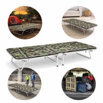 Cama Caminha Dobrável Portátil Reforçada Solteiro Com Colchão Camping Madeira Tratada Extra Forte Cama Caminha Dobrável Portátil Reforçada Solteiro Com Colchão Camping Madeira Tratada Extra Forte