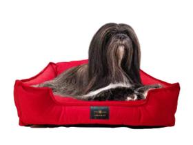 Cama Caminha Grande Pet Cães Veludo Premium 70X60 G Vermelho