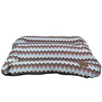Cama Caminha Para Cachorro Gato Caminha Pet Chevron Azul - Tamanho G 80X60Cm Cama Caminha Para Cachorro Gato Caminha Pet Chevron Azul - Tamanho G 80X60Cm