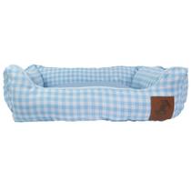 Cama Caminha Para Cachorro Gato Caminha Pet Vichy Azul - 88x75 Tamanho M