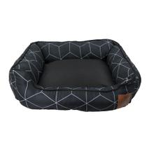 Cama Caminha Para Cachorro Gato Linhas Geométricas Preta - Tamanho P Cama Caminha Para Cachorro Gato Linhas Geométricas Preta - Tamanho P