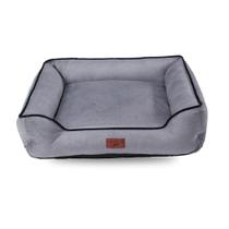 Cama Caminha Para Cachorro Pet 60x60 Lavavel Cinza M Suede - Casa Com Amor PET Confortável