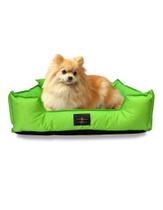 Cama Caminha para Pets Cachorro e Gato Luxo Tamanho M 60x50cm em Nylon Impermeável VERDE LIMÃO Conforto Lavável com Zíper Fundo Removível Cochilo Pet