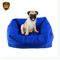 Cama Caminha Pet Pequeno Porte Lavável 50cm x 50cm Para Cachorro e Gato Azul Liso