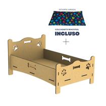 Cama Caminha Sofá Casa Pet Cachorro Gato Mdf + Colchonete Cama Caminha Sofá Casa Pet Cachorro Gato Mdf + Colchonete