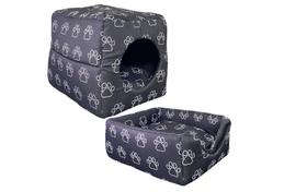 Cama Caminha Toca Pet Cães Gatos Casa Casinha Tunel Iglu M Preta