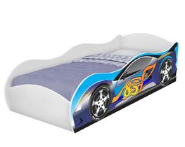 Cama carro azul c/colchao