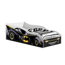 Cama Carro Batman Infantil Preto Gabrielli Móveis Com Colchão Probel Guarda Costas